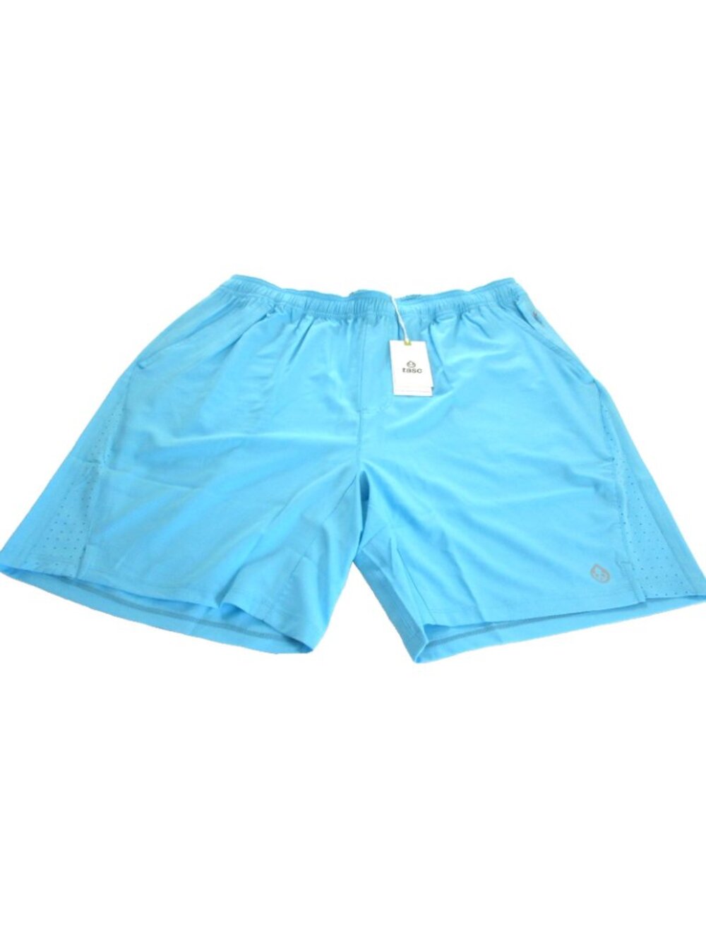 Tasc Performance Men's 7 inch Unlined shorts Waves Turquoise Size Large NWT